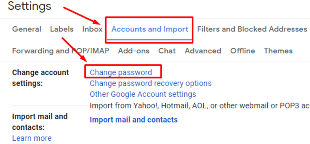 How to change Gmail Password 