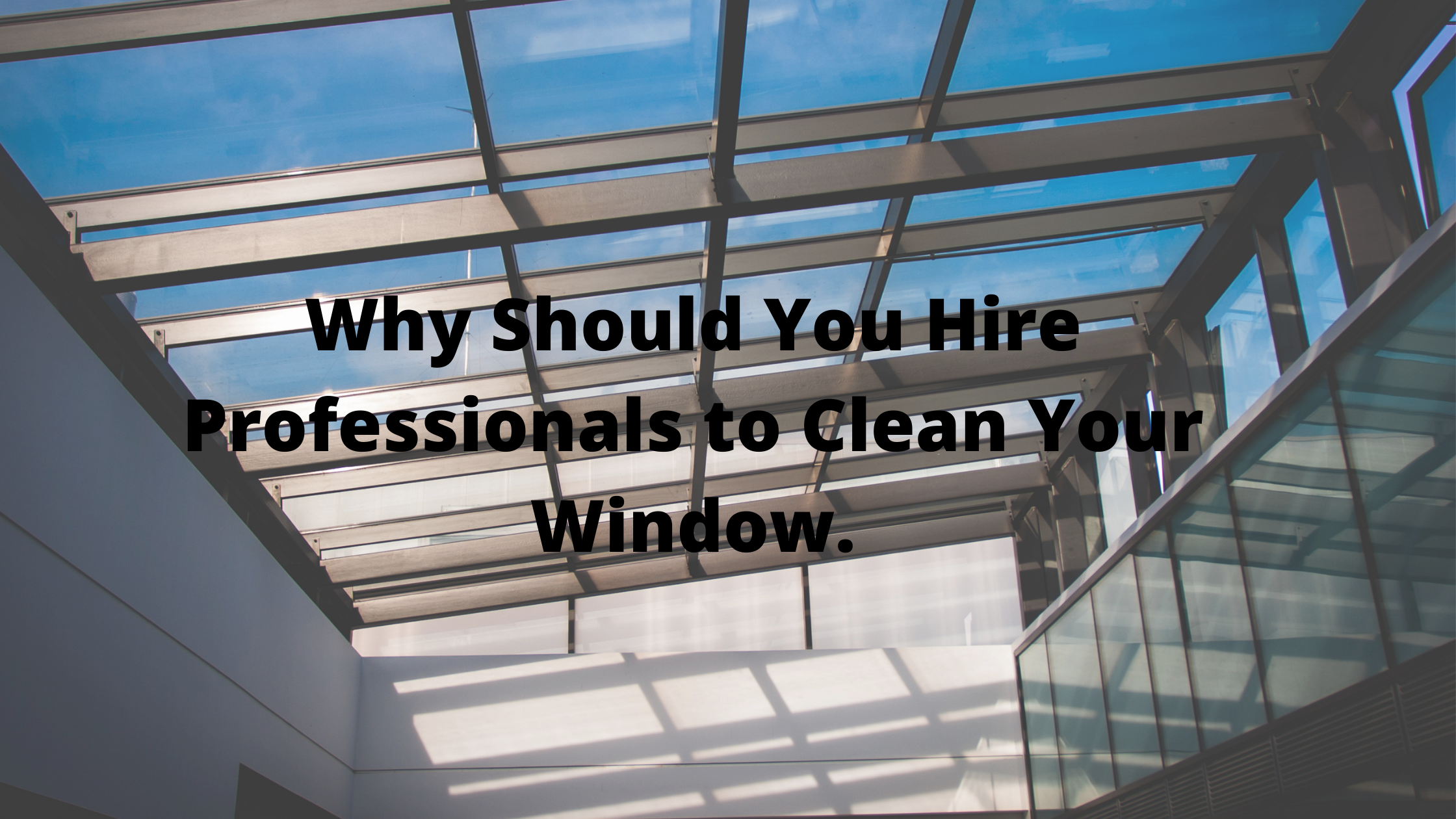 Why Should You Hire Professionals to Clean Your Windows?